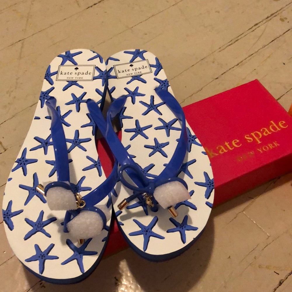 NWT Kate Spade Starfish Flip Flops